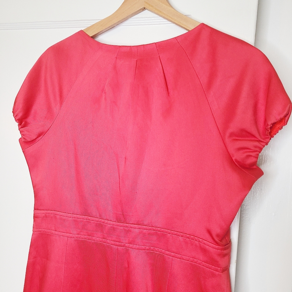 Tibi Pink Button Front Sheath Dress with Pockets - Picture 6 of 7